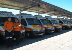 Imagen del parque de ambulancias