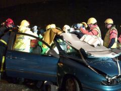 Imagen del accidente ocurrido en la madrugada