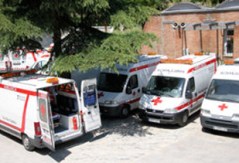 Imagen de las ambulancias